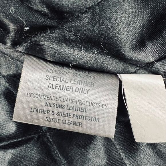 Vintage 90s Wilsons Leather Maxima Black Suede Sherpa Faux Fur Quilted Jacket - Picture 12 of 14